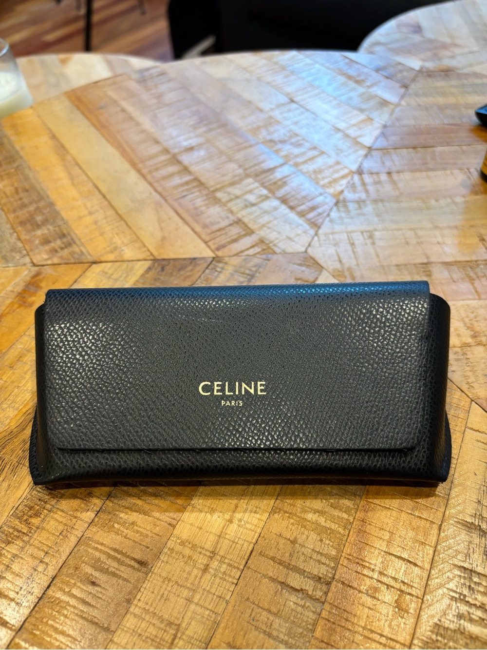 Celine Tortoiseshell Oval Sunglasses - Dark Brown Lenses - Picture 5 of 7